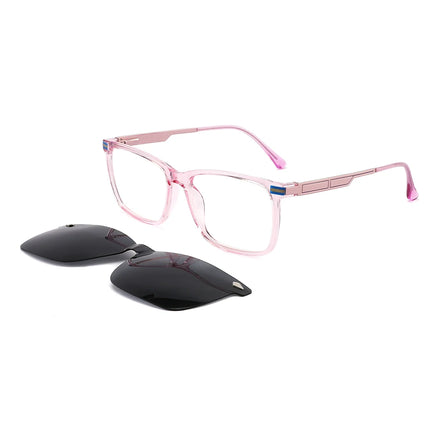 Lunette De Soleil 2023 Rectangle Shades Sunglasses Tr90 Frames with Metal Legs Transparent Polarized Magnetic Clip on Sunglasses