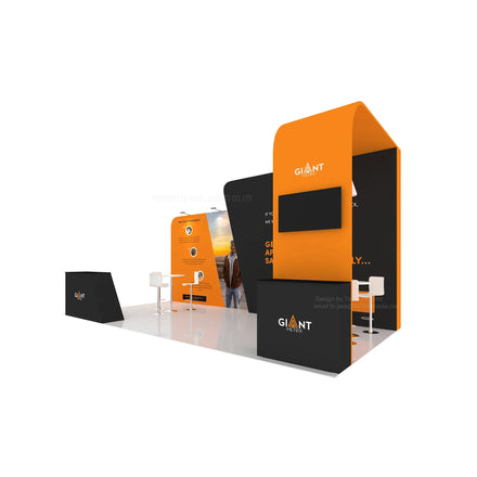 3x6 20x10 Trade Show Exhibition Stand Display Booth Easy Installation Portable Aluminum Frame Tension Fabric Customized Color