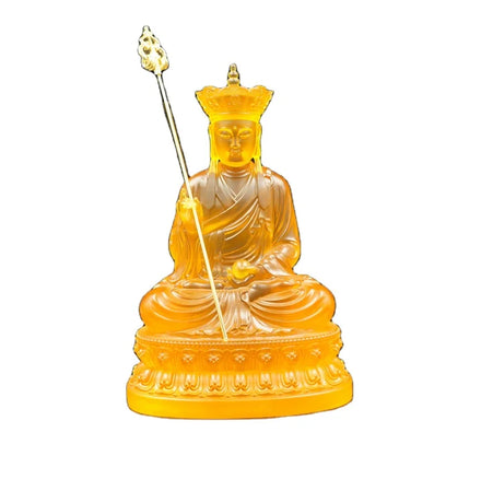 2023 Ksitigarbha Bodhisattva Dizang Pusa Buddha Statue Crystal Glass Liuli Art Factory Selling