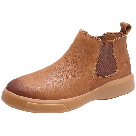 Factory Supply Custom LOGO Service Thick Sole Ankle Men Chelsea Boots Shoes for Men Leather