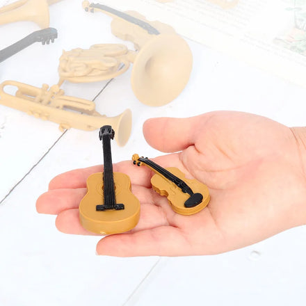 Wholesale Solid PVC Model Animal Figurines Musical Instrument Toys Figures