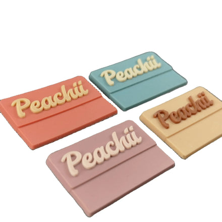 Custom 3D Embroidered Soft PVC Rubber Labels Patches with Rhinestones Sew on Button on Iron on Logo Badges for Shoes Bags