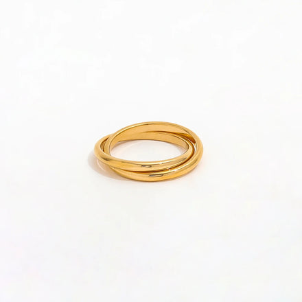 Fenny 18K Gold Plated Wholesale Drop Shipping Versaile Minimalist Cross Stainless Steel Finger Ring Trendy for Women