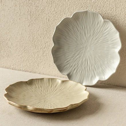 Hand-made Lace Plate Japanese Pastry Pasta Plate Home Breakfast Plate