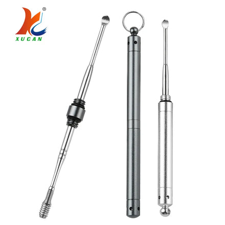Ear Wax Remowal Ear Care Beauty Tool Cleaning Spoon Earwax Pick Removal Tool Double Head Aluminum Cylinder Double Head Ear Pick