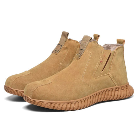 Diansen 860plush Brown Steel Toe Working Boots Industrial Safety Boots Mesh Genuine Safety Boot Shoes
