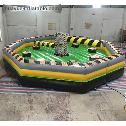 Custom Size Inflatable Wipeout Course Meltdown Mechanical Interactive Jumper Rotating Obstacles Game