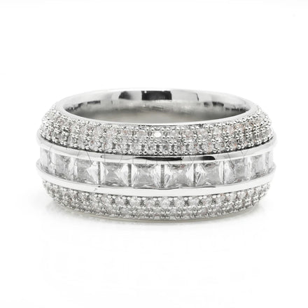 Hip Hop Designed 925 Sterling Silver Pave VVS Moissanite Diamond Multi Layer Iced Out Different Styles Wedding Rings for Men