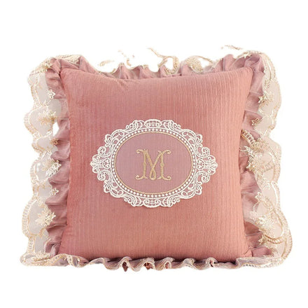 European Lace Embroidered Car Throw Pillow Covers Living Room Sofa Lace Embroidered Cushion Covers for Home Decor