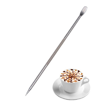 Durable Stainless Spice Carving Coffee Latte Art Pen Coffee Pen for bar Spice Decorating Pen Barista Drawing Tool for Café