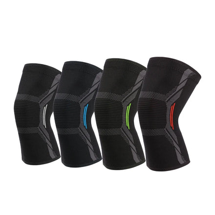 2071# Comfortable Compression Knee Sleeve Sports Knee Support Knee Brace With Silicone Gel Anti-Slip