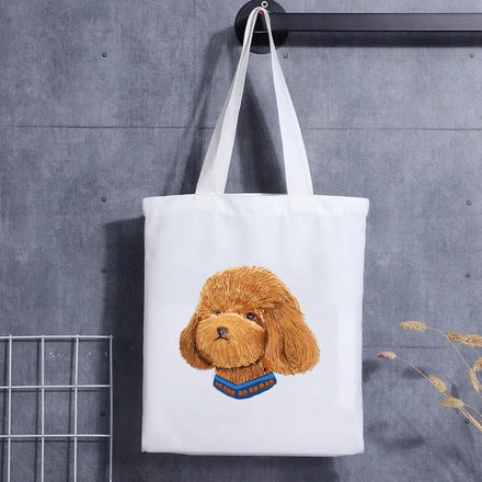 Black and White Canvas Tote Bags for Ladies Handbags Christmas Reusable Laminated s Canvas Tote Shopping Bag Lady Shoulder Bag