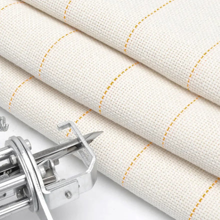 Primary DIY Embroidery Cloth with Marked Lines Monk's Carpet Backing Fabric Rug Tufting Cloth