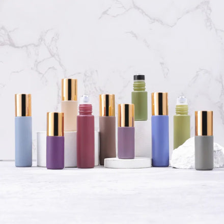 10ml Empty Metal Steel Roller Ball Marandi Essential Oil Glass Roll on Container Perfume Bottle
