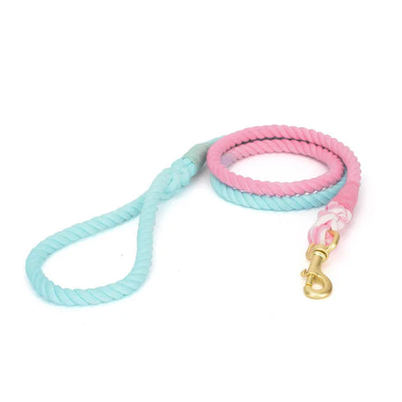 Maychan Luxury Gradient Summer Cotton Rope Dog Leash Durable Braided Pet Dog Lead