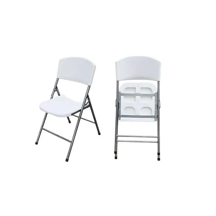 Camping Outdoor Folding Plastic Chair High Quality HDPE Material Foldable Compact Cheap White Beach Chair