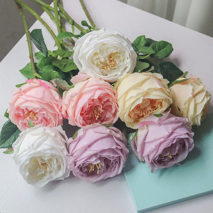 YOPIN-1484 Bulk Latex Peonies Flowers Artificial Real Touch Peony Flower for Wedding