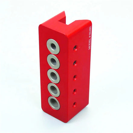 6/7/8/9/10mm 5 Holes Centering Drill Jig Aluminum Doweling Jig Step Drill Guide Dowel Jig Woodworking Joints Tools