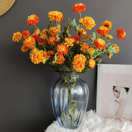 Wholesale Home Decorative 8 Heads Silk Artificial Flowers Daisy for Flower Bouquet Arrangement