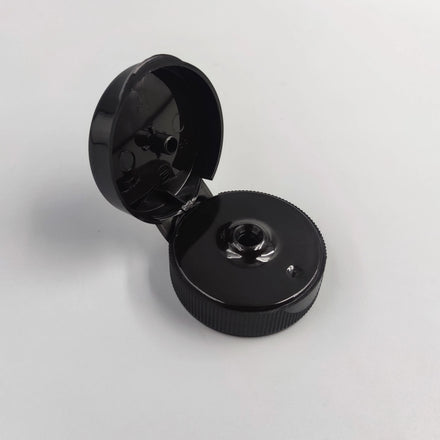 Wholesale Plastic Ribbed Black 28/400 Flip Top Caps for Bottle Seals Cap 28mm
