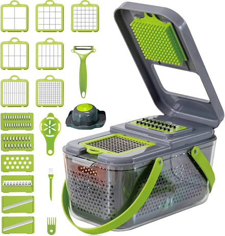 22 in 1 Multifunctional Manual Vegetable Chopper Saving Food Chopper - Pro Onion Chopper Vegetable Cutter and Dicers for Kitchen