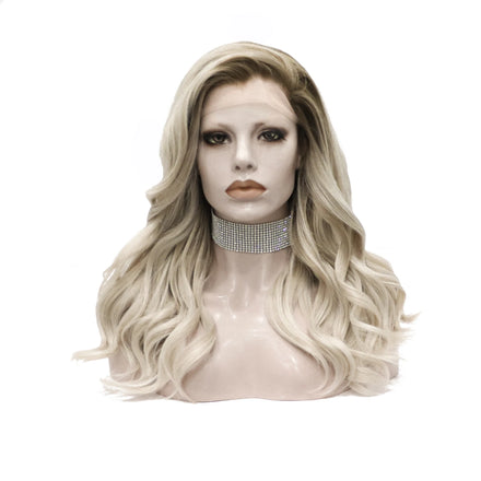 Celebrity Wig New Designed Ombre Natural Color Daily Life Wearing Futura Henlon Fiber Synthetic Lace Front Wigs