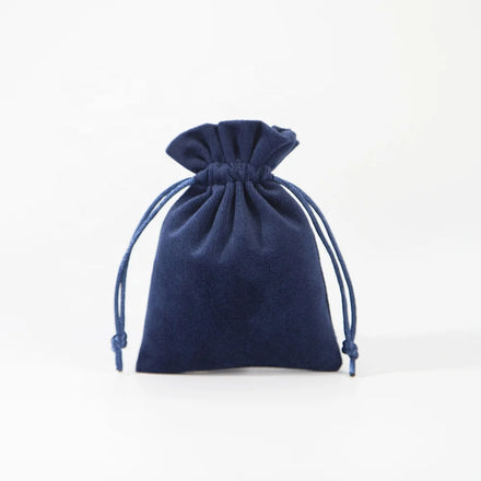 7*9cm Wholesale Luxury Soft Navy Blue Jewellery Velvet Storage Pouch Bag Velvet Memento Gift Bags Perfume Bottle Package