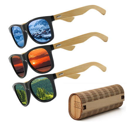 Customize Mens Gafas De Sol Handmade Uv400 Sunglasses Wooden Polarized Bamboo Sunglasses Wood Lentes De Sol