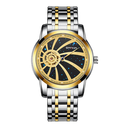 Fashion SANDA 7004 High Quality Fully Automatic Mechanical Watch Men Sport Watch Waterproof  Relojes Stainless Steel Leather