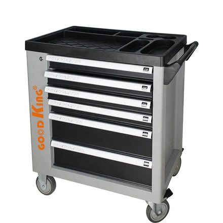 Srunv Full 137 Pcs Workshop Garage Roller Cabinet Storage Tools Set Box 6 Drawers Tool Cabinet Trolley