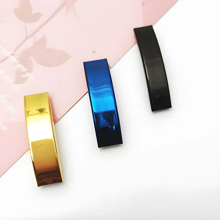 Men Fashion Bracelet Stainless Steel Bend Through Leather Rope Hollow Casing Connector Clasp Jewelry Findings & Components