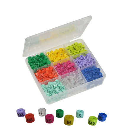 Accessories of Clothing Hangers Size Label Colorful Plastic Size Grain Customized Sub-Grain Garment Size Tag