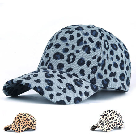 Leopard Print Baseball Cap Hip Hop Cap Men's Women's Corduroy Animal Print Sun Hat Adjustable Gorras Baseball Caps