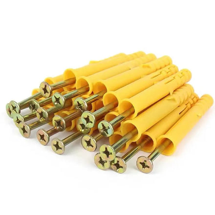 Yellow Nylon Plastic Drywall Anchor Fish Type Expansion Tube Wall Anchor Screw Drywall Anchors