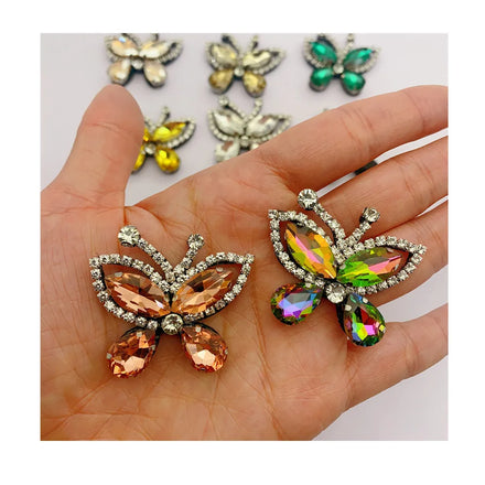 Wholesale 3D Handmade Rhinestone Applique Sew on Patches for Clothes DIY