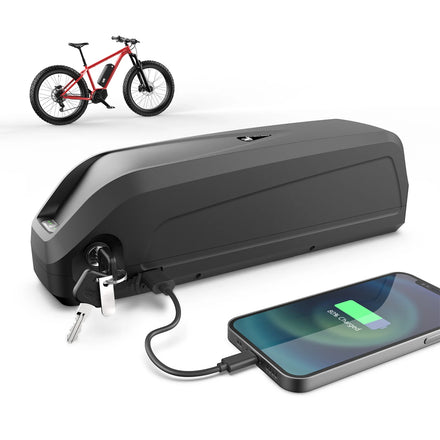 US Stocked Hailong 48V 13Ah 13S5P Down Tube Battery With 30A BMS and 3A Charger Ebike Lithium Battery 18650 Fit for 250-1000W