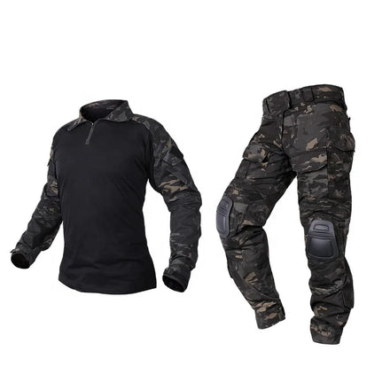 IDOGEAR Men G3 Camo Camouflage Clothing Tactical BDU Combat Uniforms with Knee Pads Elbow Pads Hunting Clothes Frog Suit