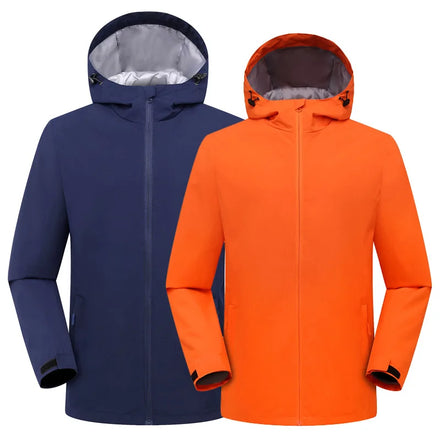NEW Autumn Full Unisex Waterproof Breathable Windproof Zipper Softshell Lightweight Windbreaker Hooded Outdoor Coat Jacket