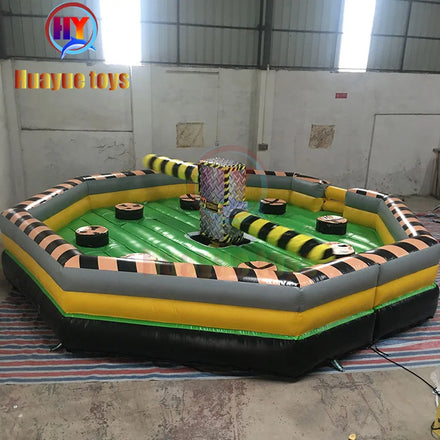Outdoor Inflatable Meltdown Inflatable Wipeout Game Mechanical Inflatable Sweeper Game for Kids and Adults