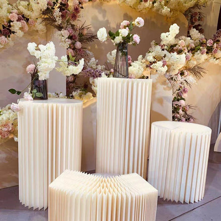Q93 Hot Selling Paper Table Chair Wedding Event Decoration Flower Holder Centerpiece Holding Paper Table Ornament
