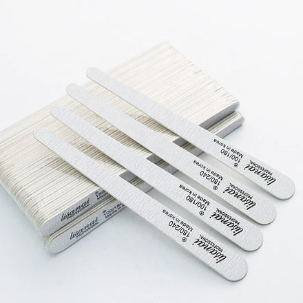 Factory Wholesale Grey Sandpaper Thin Wooden Waterdrop Shaped Nail File