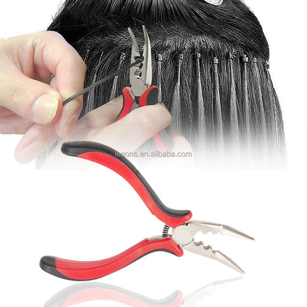 Leeons Stainless Steel Hair Extension Pliers for Installing and Removing Micro Beads Tubes Link