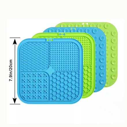 Wholesale Silicone Slow Eating Suction to Wall Safe Material Dog Lick Mat Custom Logo Color Box Bowls for Dogs Eat Food Quadrate