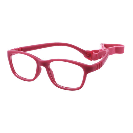Wholesale Hot Selling Children Flexible Eye Glass Frames with Strap Optical Rubber Kids Eye Glasses Optical Eyewear Frames