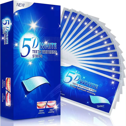 5D Teeth Whitening Strips No Sensitivity 28 Pieces Teeth Whitening Strips Mint Flavor Teeth Whitening Accessories Home Ues
