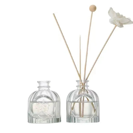 Custom Color Transparent 50ml 100ml Aromatherapy Glass Bottle Reusable and Empty for Reed Diffuser Cork Sealing-MOQ 100pcs