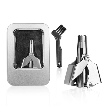 Washable Stainless Steel Manual Ear and Nose Hair Trimmer with Brush