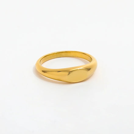 Fenny 18K Gold Plated Wholesale Tarnish Free Classic Simple Geometric Stainless Steel Finger Ring Trendy for Women