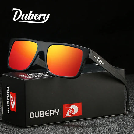 DUBERY New Design TAC & Carbon Fiber Polarized UV400 Sunglasses Outdoor Driving Sports Luxury Square 2023