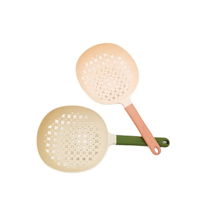 Large Silicone Drainage Spoon Home Kitchen Long Handle One Piece Molding Dumpling Ravioli High Temperature Resistant